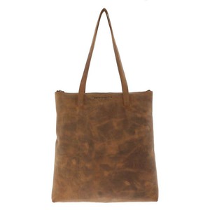 Shopper tas van mat bruin vintage eco leer - Livia from MoreThanHip