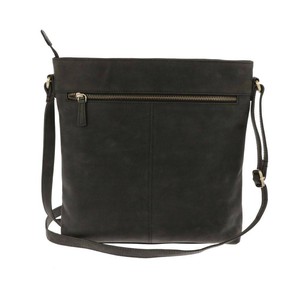 Crossbody schoudertas in mat zwart vintage ecoleer - Bryony from MoreThanHip