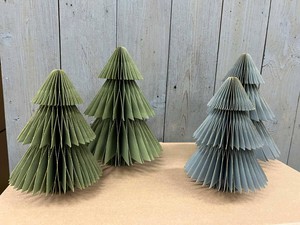 Decoratieve papieren kerstbomen 25/20cm (set 2 stuks) - Picea olijfgroen from MoreThanHip