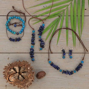 Armbanden set van tagua en acai - Laila blauw from MoreThanHip
