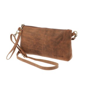 Crossbody tasje van mat bruin vintage ecoleer - Maidstone from MoreThanHip