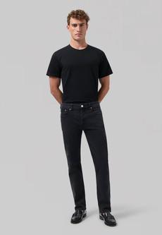 Bryce Mid Straight - Stone Black via Mud Jeans