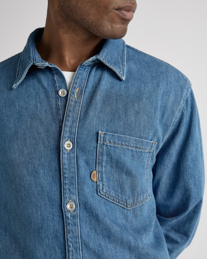 Chris Denim Shirt - Medium Stone from Mud Jeans