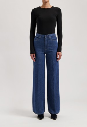 Sara High Loose Flow - Stone Indigo from Mud Jeans