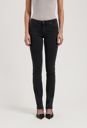 Faye Low Slim - Stone Black from Mud Jeans