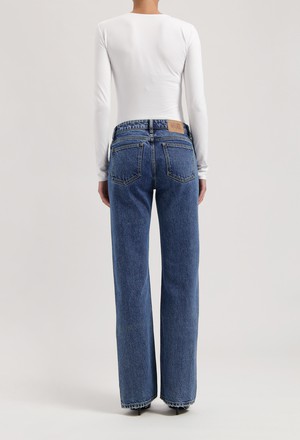 Carry Mid Straight - Stone Vintage from Mud Jeans