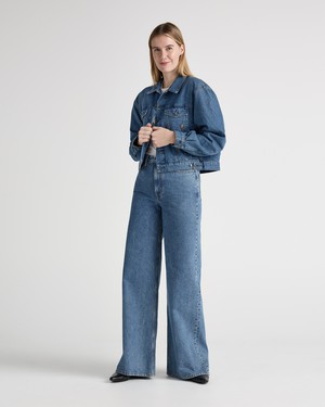 Sara High Loose - Stone Vintage from Mud Jeans