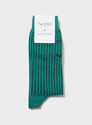 Recycled Upbeat Green Men's Socks from Neem London