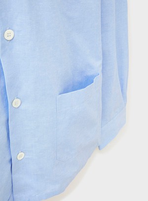 Recycled Italian Sky Slub Shirt Jacket from Neem London