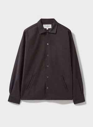 Recycled Italian Heavy Twill Chocolate Bomber Jacket from Neem London