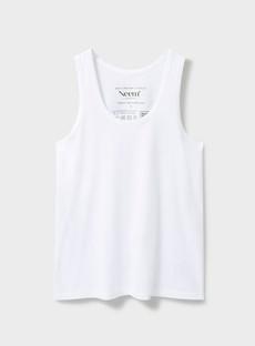 Men's White Organic Cotton Tank Top via Neem London