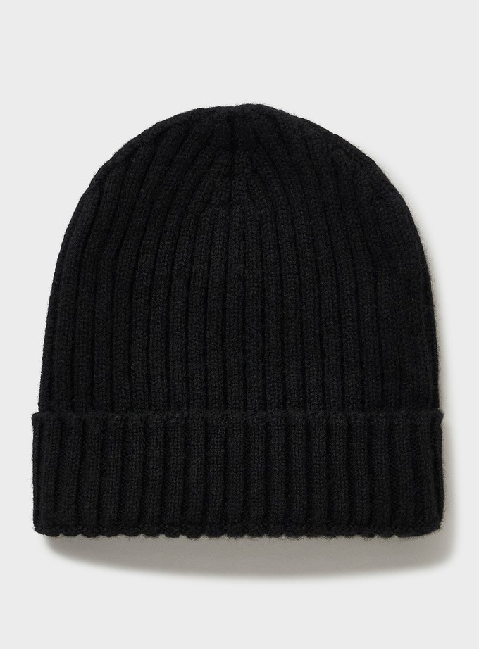 Cashmere Black Beanie from Neem London