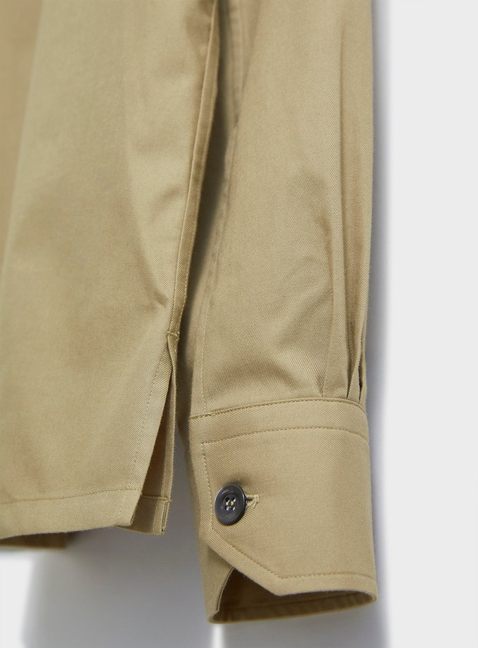 Regenerative Cotton Khaki Shirt Jacket from Neem London