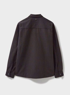 Recycled Italian Heavy Twill Chocolate Bomber Jacket from Neem London