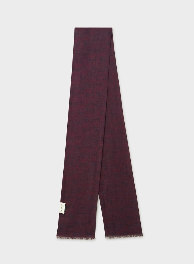 Biodegradable Italian Tencel Burgundy Plain Neck Scarf from Neem London