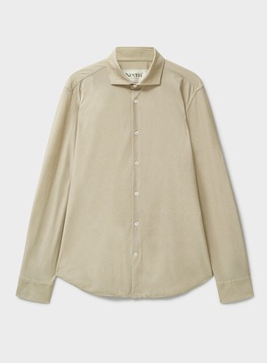 Recycled Italian Oatmeal Cut Away Comfort Shirt from Neem London