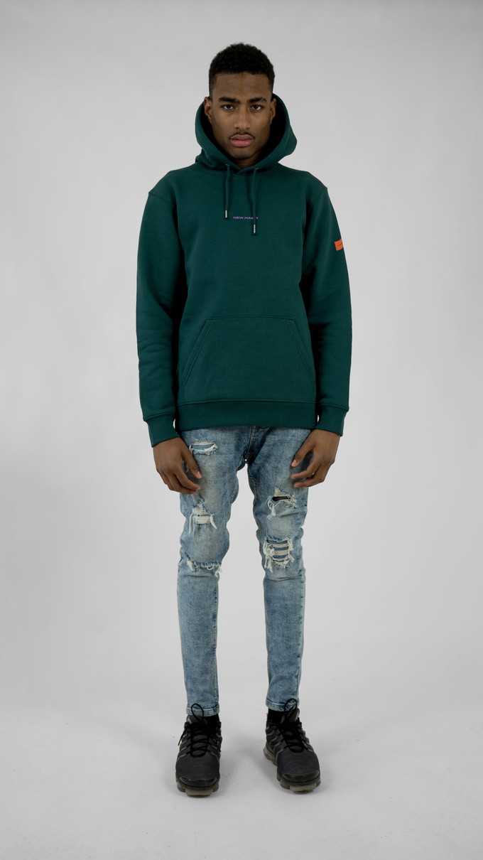 Basic green organic hoodie from New Habit