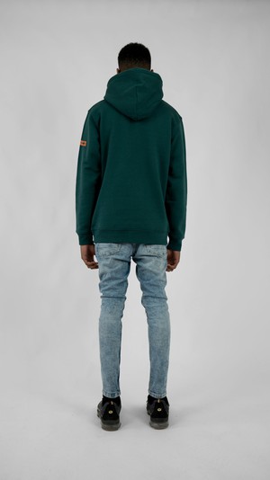 Basic green organic hoodie from New Habit