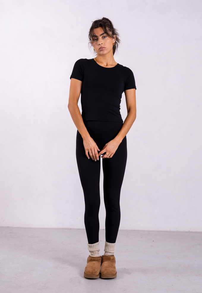 Organic Cotton Leggings, Black from Not Basics