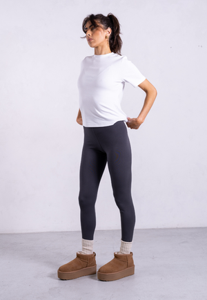 Organic Cotton Leggings, Charcoal from Not Basics