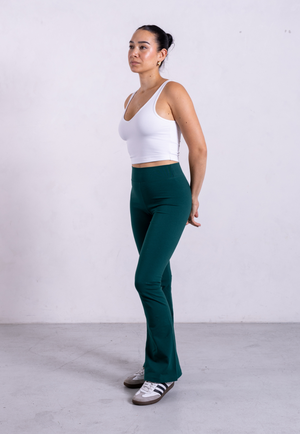 Organic Cotton Flared Leggings, Evergreen from Not Basics