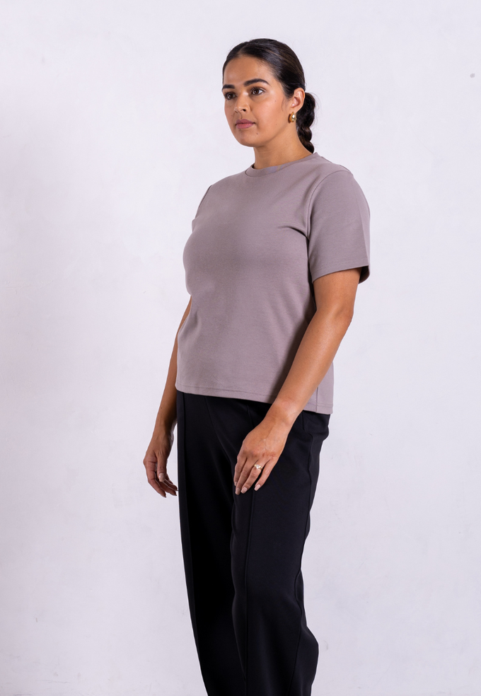 Organic Cotton Relaxed Fit T-Shirt, Mushroom from Not Basics