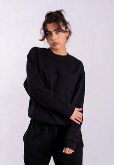 Oversized Sweatshirt, Black via Not Basics