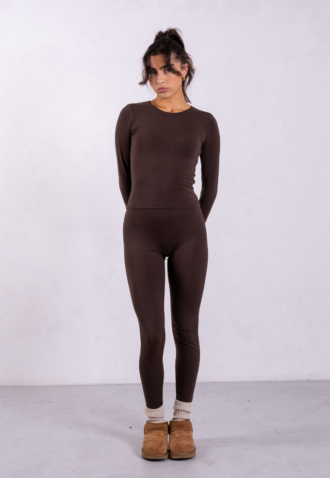 Organic Cotton Leggings, Hot Fudge from Not Basics