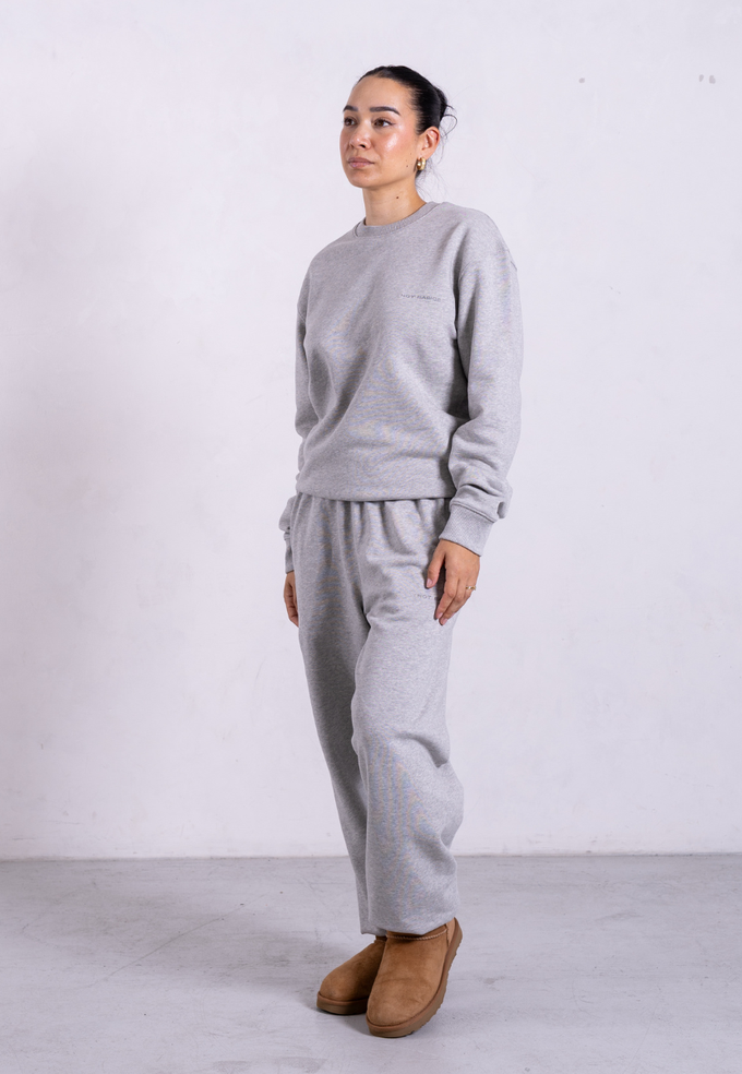 Organic Cotton Sweatsuit Set, Light Grey Marl from Not Basics