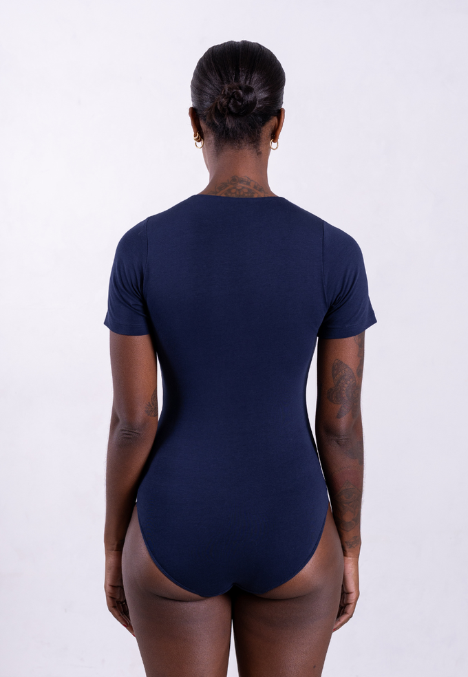 Organic Cotton Crew Bodysuit, Blue Navy from Not Basics