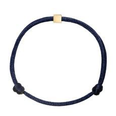 Solid as a Block armband goud ~ donkerblauw via Nowa