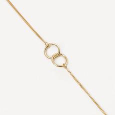 Eternal Connection ketting goud small via Nowa