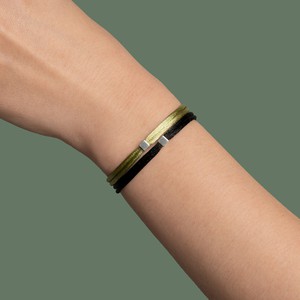 Solid as a Block armband zilver ~ zwart from Nowa