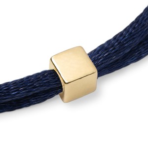 Solid as a Block armband goud ~ donkerblauw from Nowa