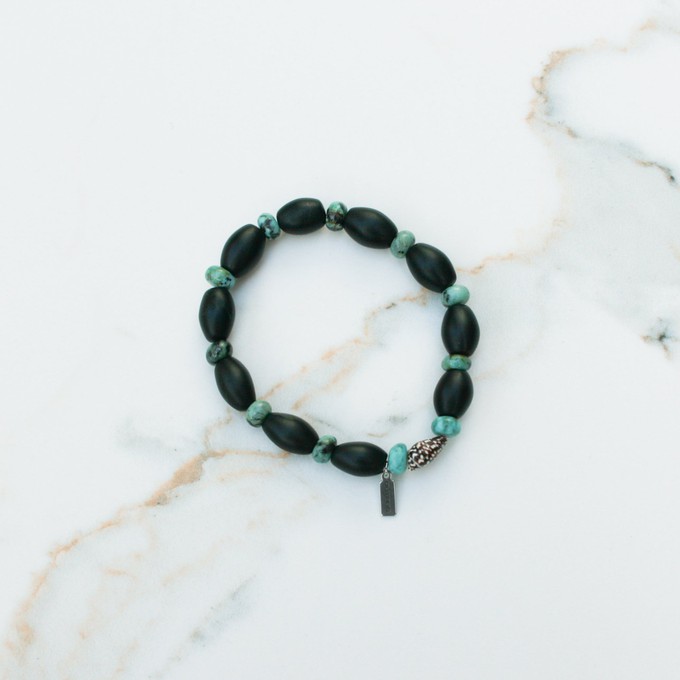 Bracelet Onyx and African Turquoise from OUTRGS