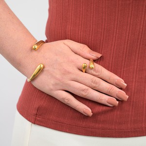 Jelani Twisted Recycled Brass Bangle from Paguro Upcycle