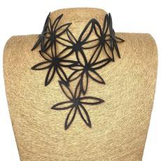 Pentas Star-shaped Flower Statement Choker via Paguro Upcycle