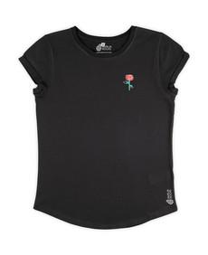 De Roos | T-shirt Dames | Ash Black via PapajaRocks
