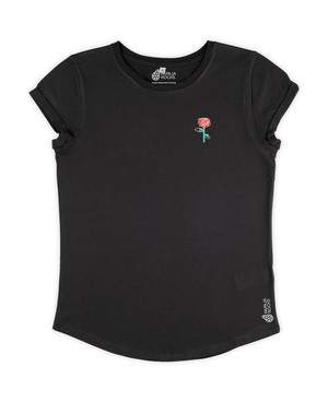 De Roos | T-shirt Dames | Ash Black from PapajaRocks