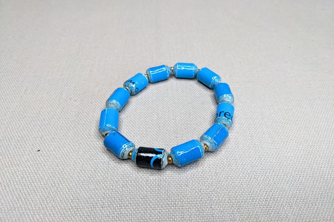 Bracelet made of cylindrical paper beads "Kribi" from PEARLS OF AFRICA