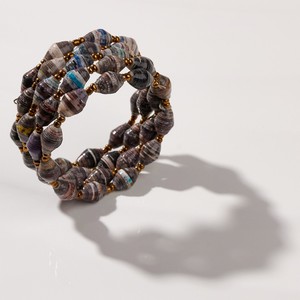 Creole bracelet with paper beads "Viva Bangle" from PEARLS OF AFRICA