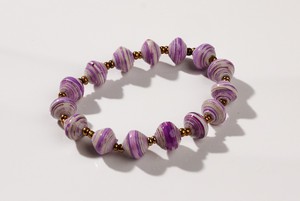 Paper bead bracelet "Africa 1 Row" from PEARLS OF AFRICA