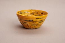 Small decorative bowl made of recycled paper "Njinja" via PEARLS OF AFRICA