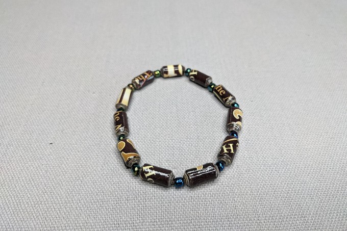 Bracelet made of cylindrical paper beads "Kribi" from PEARLS OF AFRICA