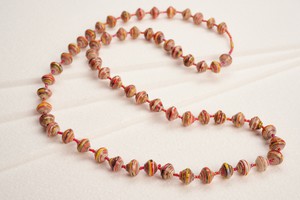 Long necklace with paper beads "Acholi Coco" from PEARLS OF AFRICA