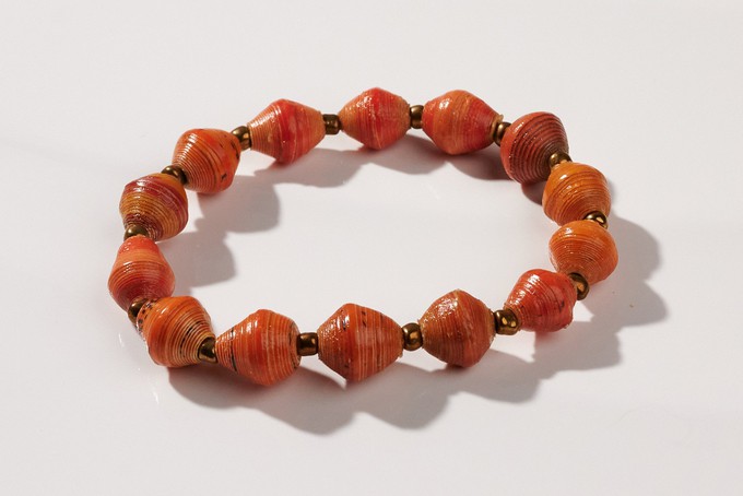 Paper bead bracelet "Africa 1 Row" from PEARLS OF AFRICA