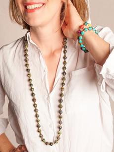 Jewelry set chic & simple: necklace Saint Tropez with bracelet Africa 1 Row via PEARLS OF AFRICA