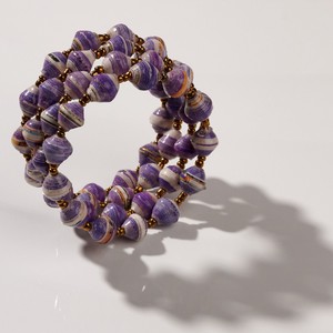 Creole bracelet with paper beads "Viva Bangle" from PEARLS OF AFRICA