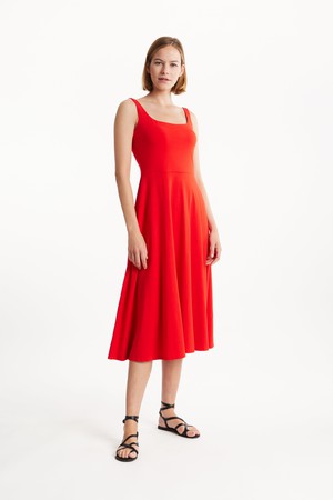 Tyra Dress in Red from People Tree