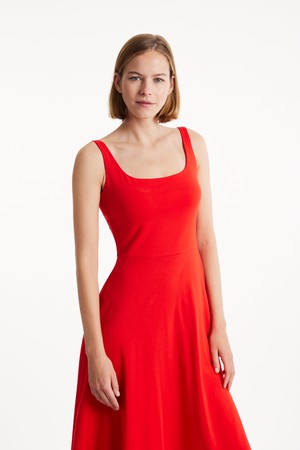 Tyra Dress in Red from People Tree